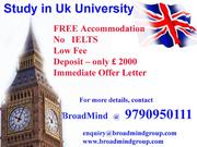 Study in UK University  	